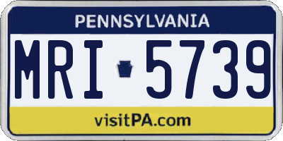 PA license plate MRI5739