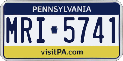 PA license plate MRI5741
