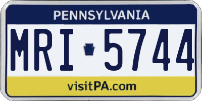 PA license plate MRI5744