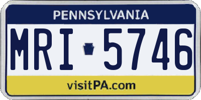 PA license plate MRI5746