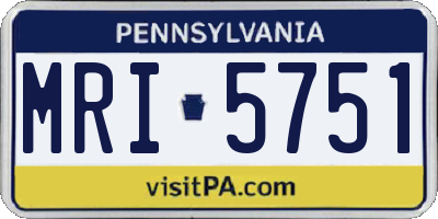 PA license plate MRI5751