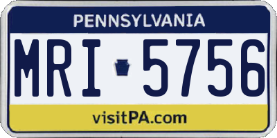 PA license plate MRI5756