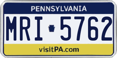 PA license plate MRI5762