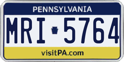 PA license plate MRI5764