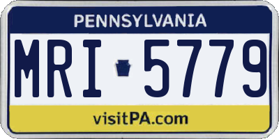 PA license plate MRI5779