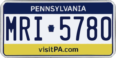 PA license plate MRI5780