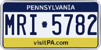 PA license plate MRI5782