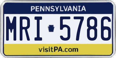 PA license plate MRI5786