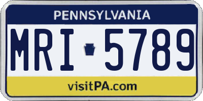 PA license plate MRI5789