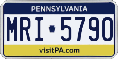 PA license plate MRI5790