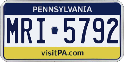 PA license plate MRI5792