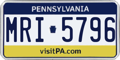 PA license plate MRI5796