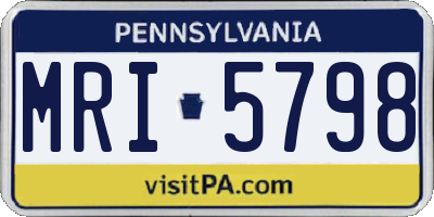 PA license plate MRI5798