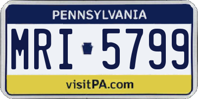 PA license plate MRI5799