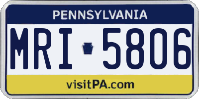 PA license plate MRI5806