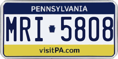 PA license plate MRI5808