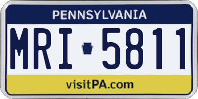 PA license plate MRI5811