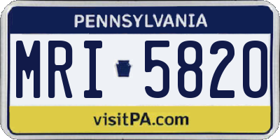 PA license plate MRI5820
