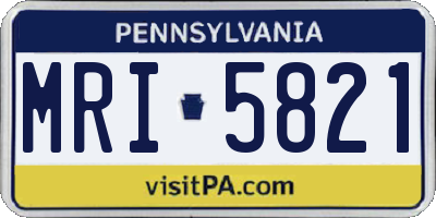 PA license plate MRI5821