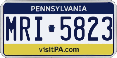 PA license plate MRI5823