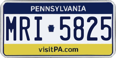 PA license plate MRI5825