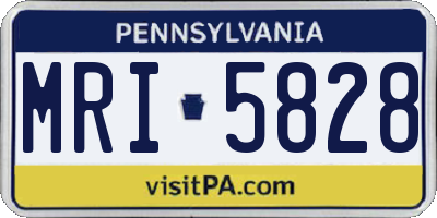PA license plate MRI5828