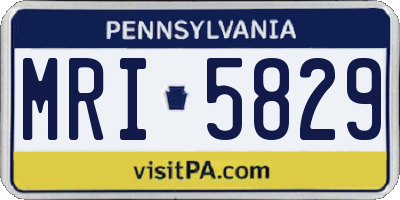 PA license plate MRI5829
