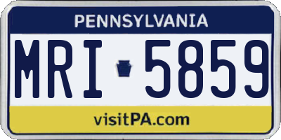 PA license plate MRI5859