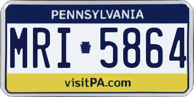 PA license plate MRI5864