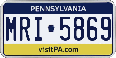 PA license plate MRI5869