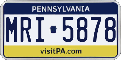 PA license plate MRI5878