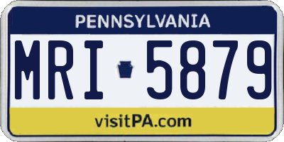 PA license plate MRI5879