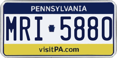 PA license plate MRI5880
