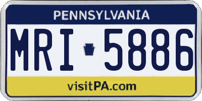 PA license plate MRI5886