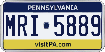 PA license plate MRI5889