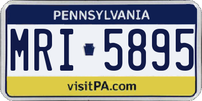 PA license plate MRI5895