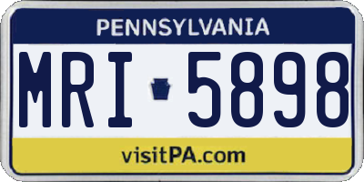 PA license plate MRI5898