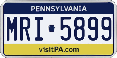PA license plate MRI5899