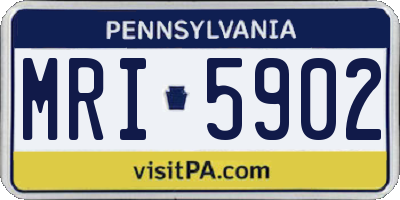 PA license plate MRI5902