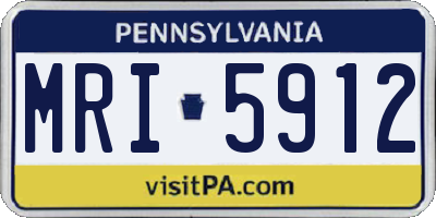 PA license plate MRI5912