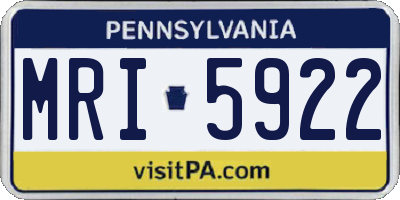 PA license plate MRI5922