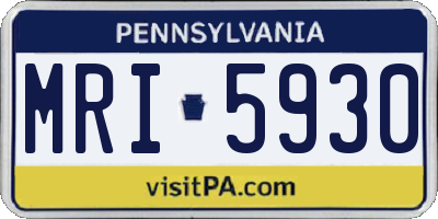 PA license plate MRI5930