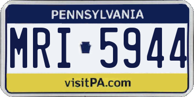 PA license plate MRI5944