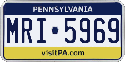 PA license plate MRI5969