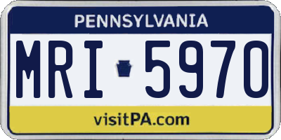 PA license plate MRI5970