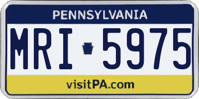 PA license plate MRI5975