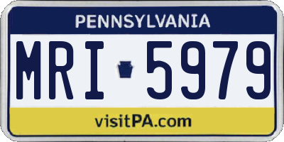 PA license plate MRI5979