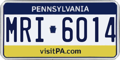 PA license plate MRI6014