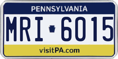 PA license plate MRI6015