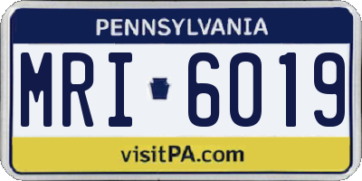 PA license plate MRI6019